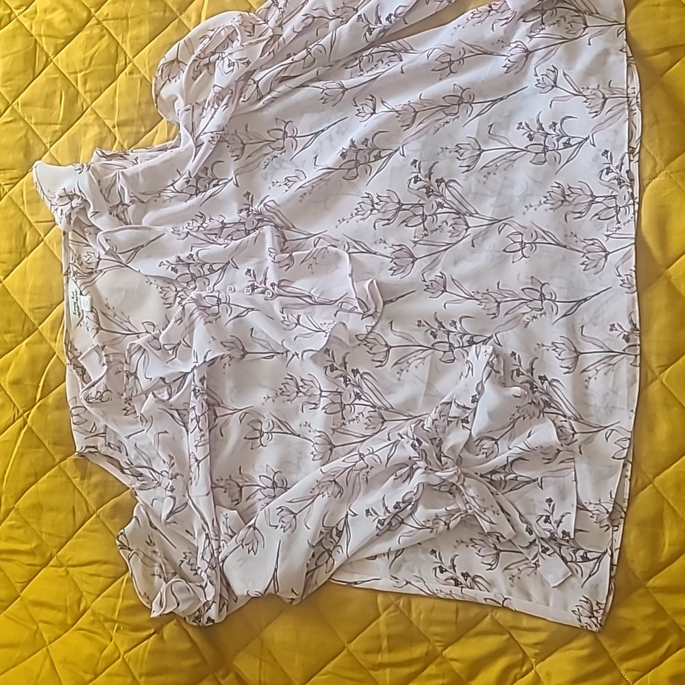 Women's XL pink cold shoulder blouse
